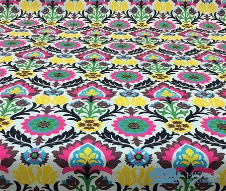 Beyaz Zemin Üzeri Goblen Desenli Döşemelik Kumaş - Görsel 5