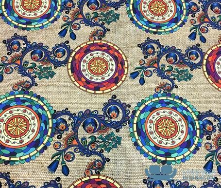Çuval Model Geleneksel Mandala Desenli Koltuk Kumaşı - Görsel 5