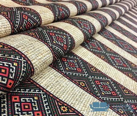 Etnik Çizgili Çuval Tipi Döşemelik Kumaş - Görsel 7