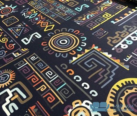 Geometrik Etnik Desenli Perde Kumaşı - Görsel 9