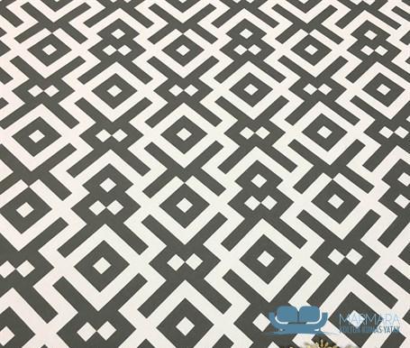 Gri Geometrik Koltuk Döşeme Kumaşı - Görsel 3