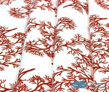 Mercan Dalı Desenli Koltuk Kaplama Kumaşı - Görsel 8
