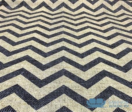 Siyah Zigzag Desenli Koltuk Kumaşı - Görsel 2