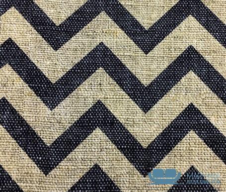 Siyah Zigzag Desenli Koltuk Kumaşı - Görsel 3