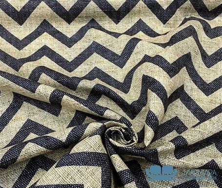 Siyah Zigzag Desenli Koltuk Kumaşı - Görsel 4