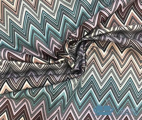 Zigzag Desenli Renk Geçişli Döşemelik Missoni Kumaş - Görsel 2