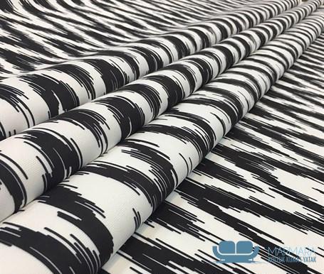 Zigzag Model İkat Siyah Beyaz Döşemelik Kumaş - Görsel 7