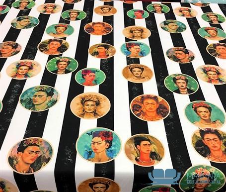 Frida Kahlo Desenli Döşemelik Kumaş - Görsel 2