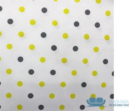 Gri Sarı Küçük Puanlı Döşemelik Kumaş - Görsel 4