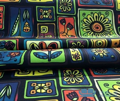 Siyah Çerçeveli Patchwork Koltuk Kaplama Kumaşı - Görsel 7