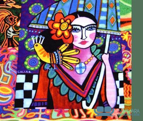 Frida Kahlo Desenli Koltuk Kaplama Kumaşı - Görsel 5