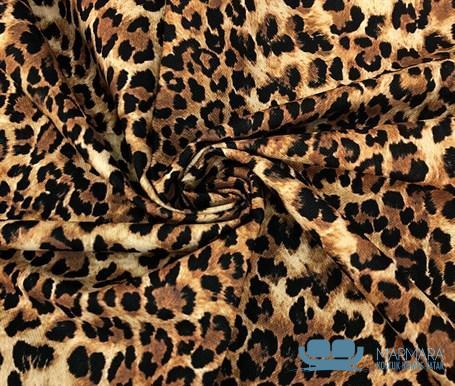 Kahverengi Kürk Leopar Desenli Döşeme Kumaşı - Görsel 4