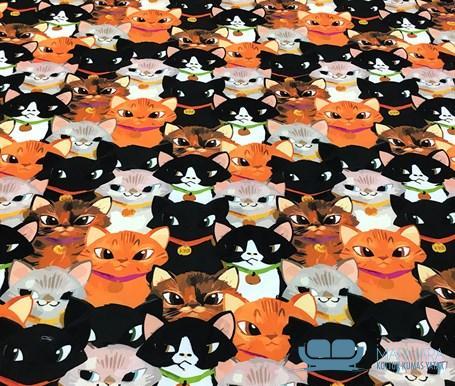 Kedi Desenli Fon Perde Kumaşı - Görsel 4