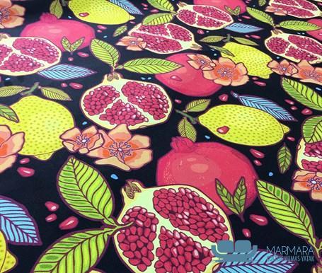 Limon Nar Motifli Döşemelik Kumaş - Görsel 9