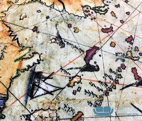 Piri Reis Haritalı Döşeme Kumaşı - Görsel 10