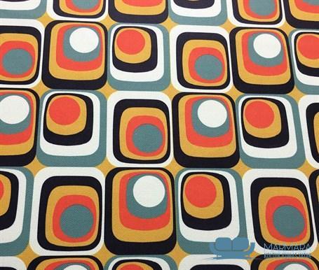 Retro Geometrik Desen Koltuk Kumaşı - Görsel 3