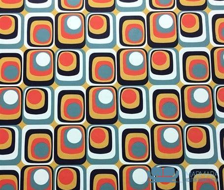 Retro Geometrik Desen Koltuk Kumaşı - Görsel 2