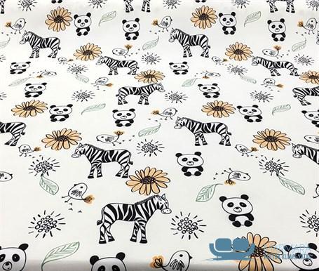 Zebra Panda Desenli Modern Bebek Perdelik Kumaş - Görsel 4
