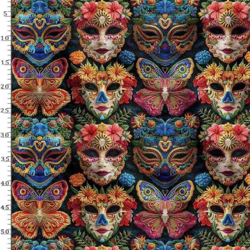 karnaval-maskeleri-ile-hazirlanmis-koltuk-ve-perde-icin-kumas