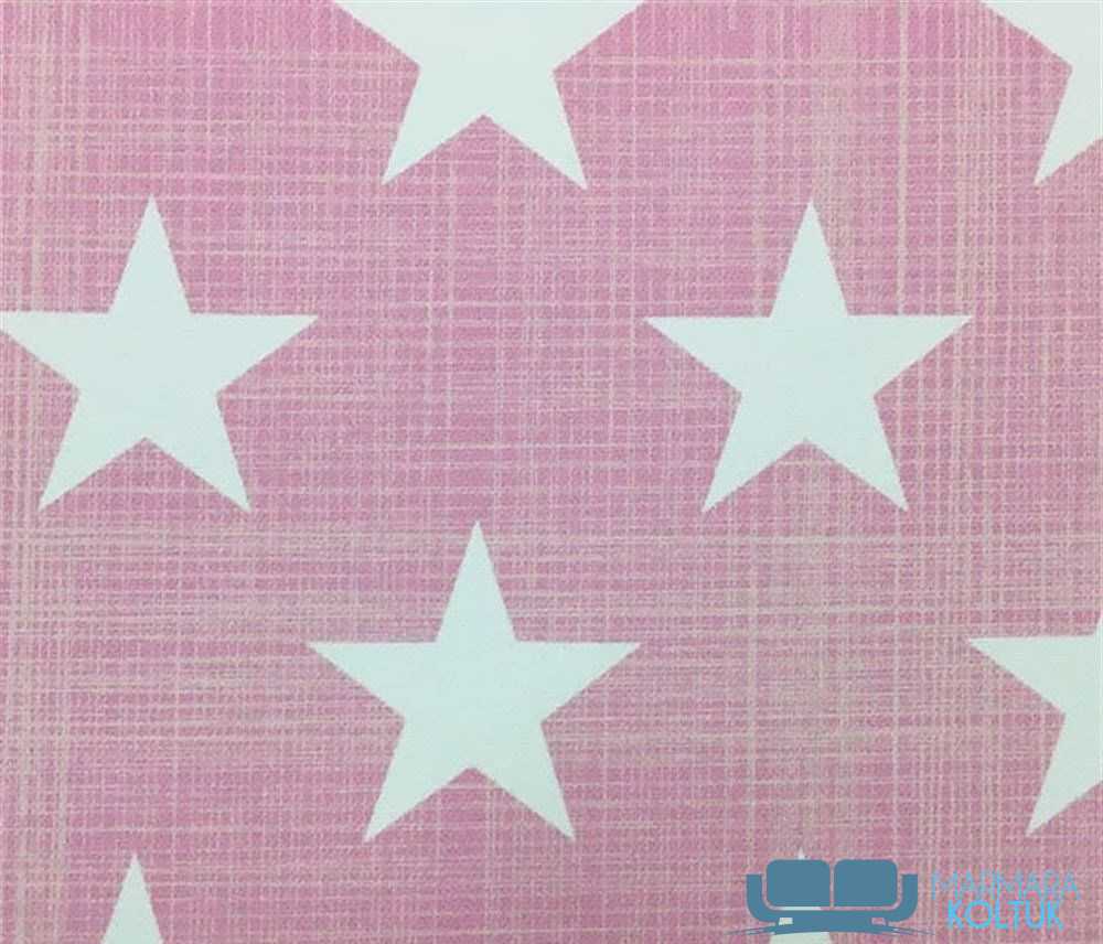 keten-efektli-yildiz-desenli-pembe-mikrofiber-kumas-dogal-stil