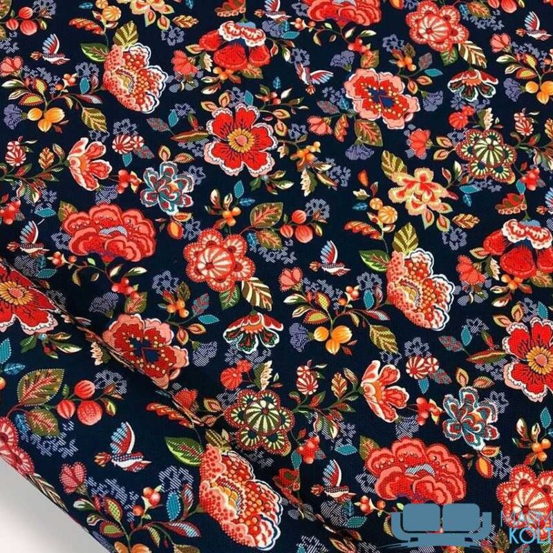 lacivert-zemin-cicek-motifli-ikat-kumasi